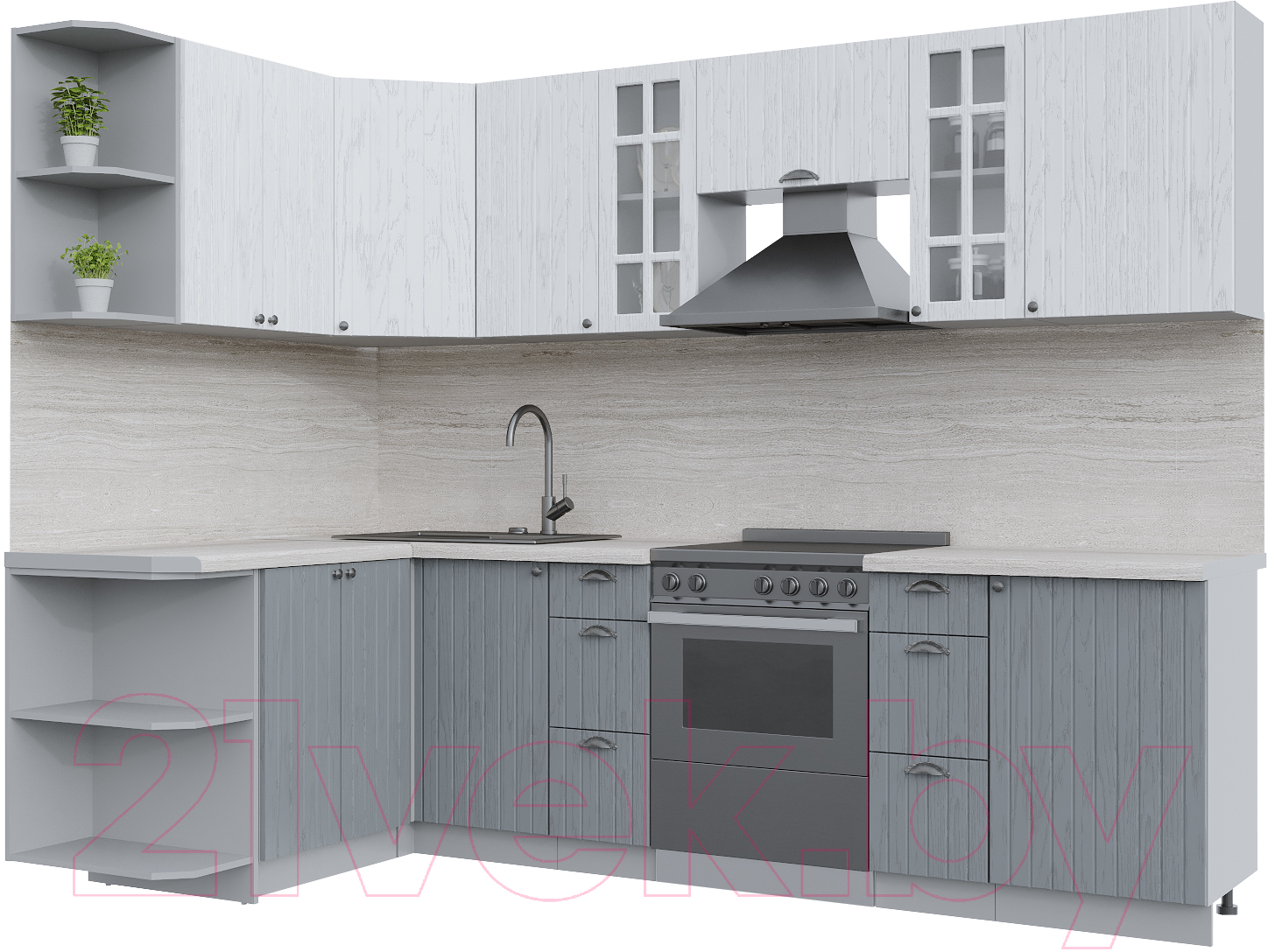 Готовая кухня Интерлиния Берес 1.5x2.7 левая