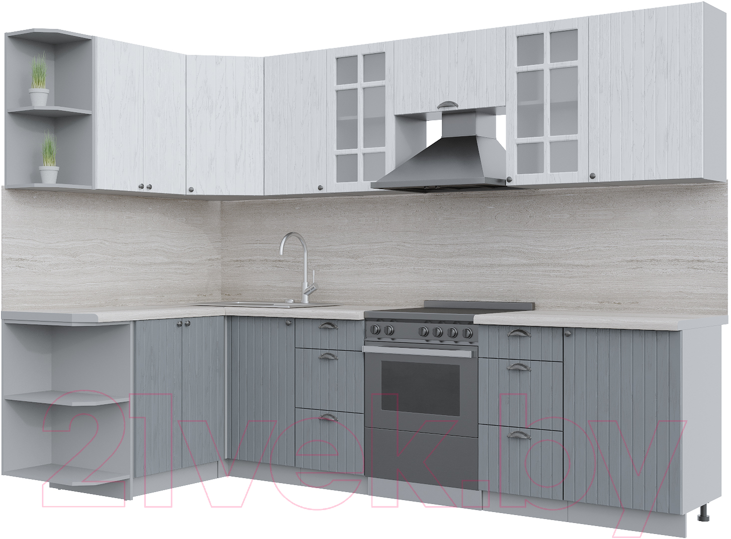 Готовая кухня Интерлиния Берес 1.5x2.9 левая
