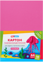 Набор цветного картона ArtSpace КТ1А4_37998 (10л, розовый) - 