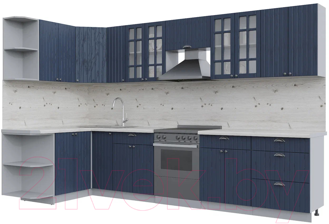 Готовая кухня Интерлиния Берес 1.5x3.3 левая