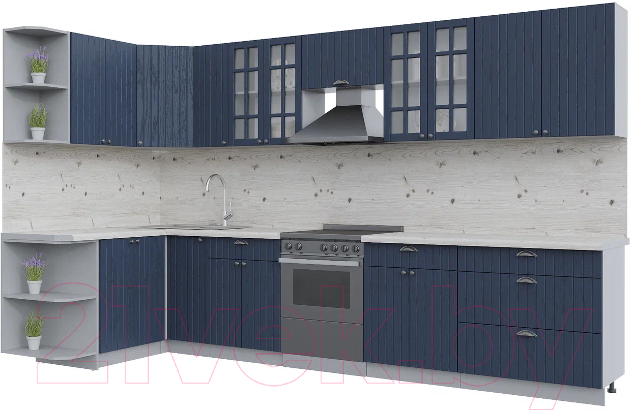 Готовая кухня Интерлиния Берес 1.5x3.5 левая