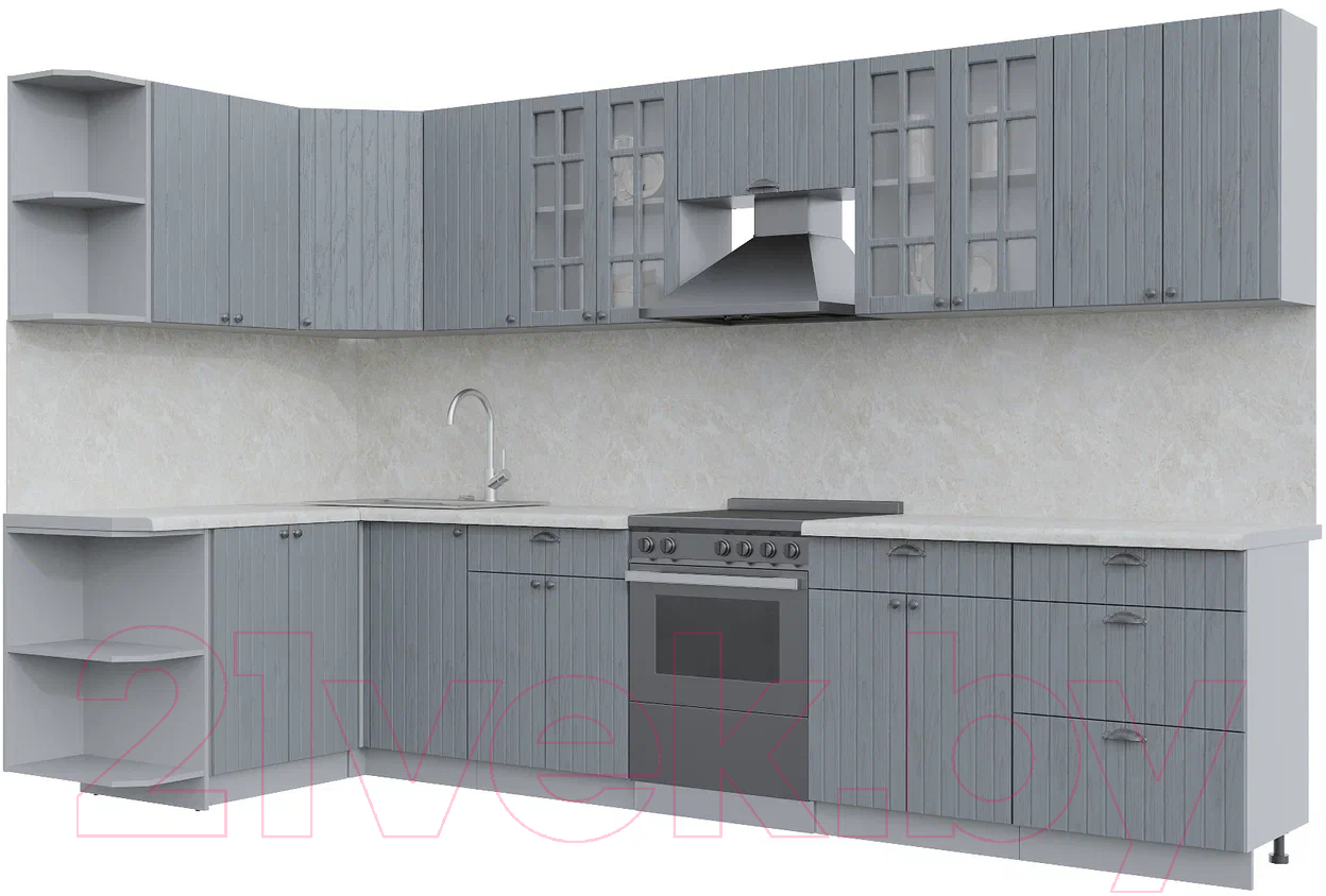 Готовая кухня Интерлиния Берес 1.5x3.4 левая
