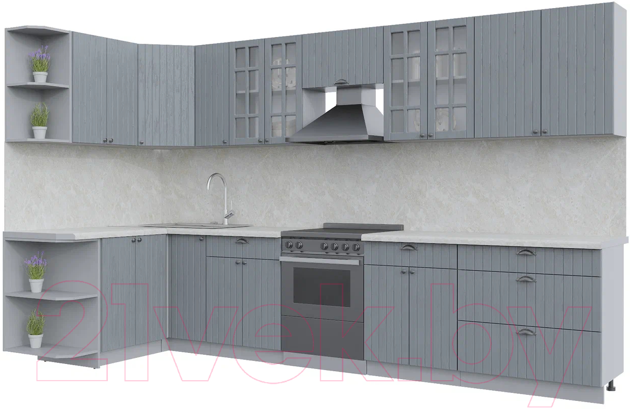 Готовая кухня Интерлиния Берес 1.5x3.5 левая