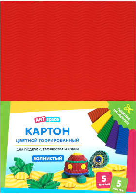 Набор цветного картона ArtSpace КГ5A4_37968 (5цв)