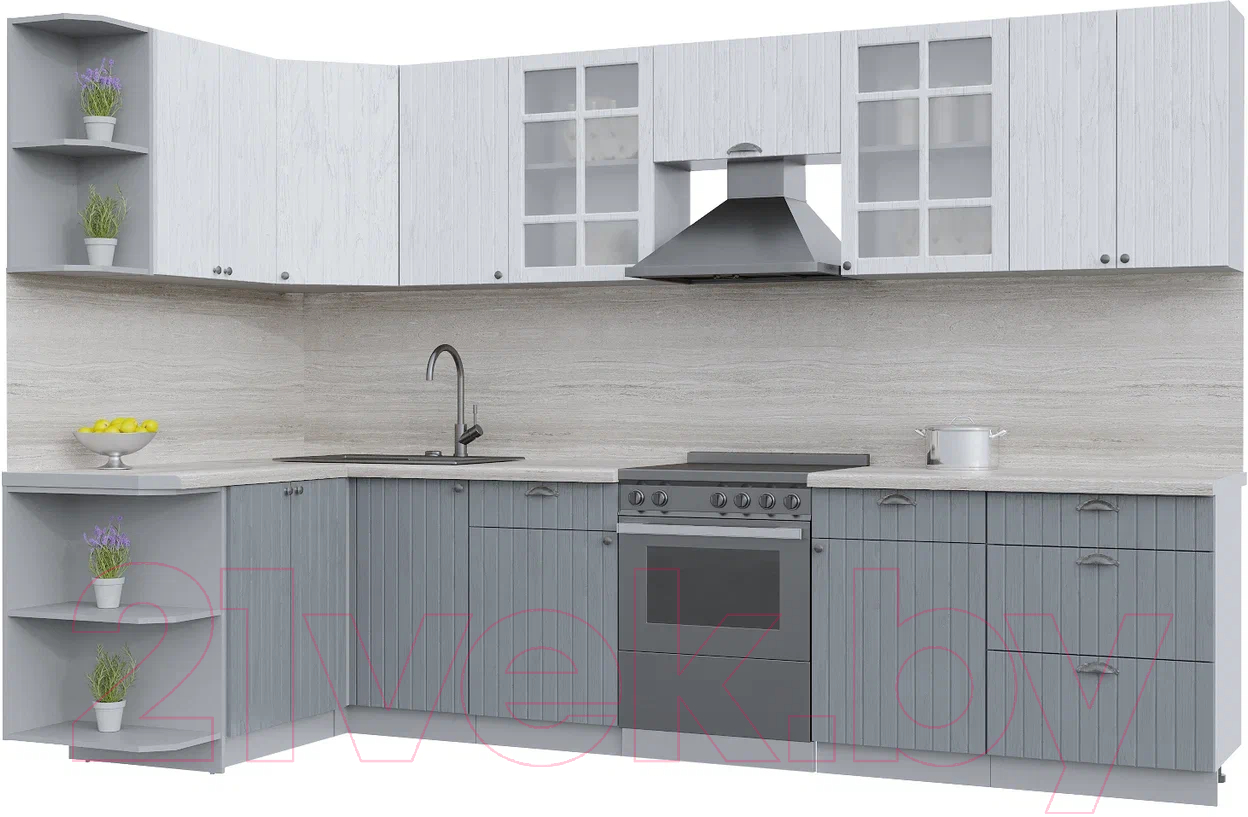 Готовая кухня Интерлиния Берес 1.5x3.2 левая