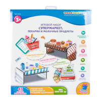 Мини-кафе игрушечное WoodLand Toys Пекарня и молочные продукты. Супермаркет / 370101