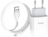

Зарядное устройство сетевое Hoco, C73A + кабель Lightning / 6931474713056