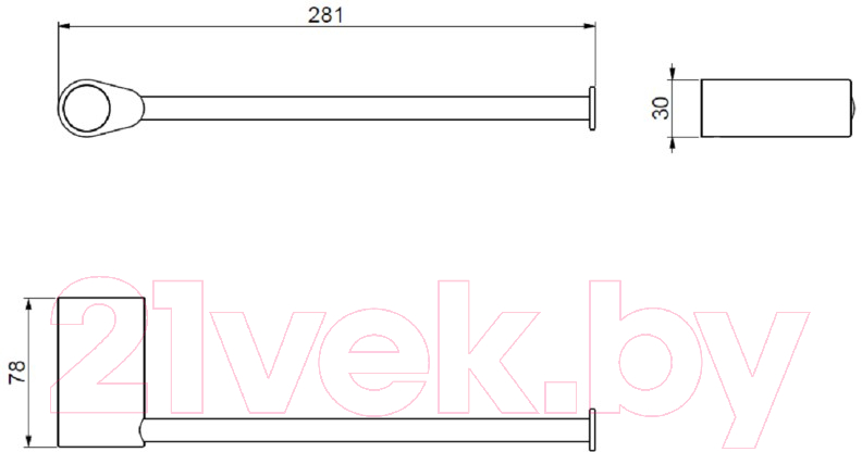 Держатель для полотенца Art&Max Verona Push AM-M-026-CR