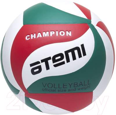 Мяч волейбольный Atemi Champion (зеленый/белый/красный)