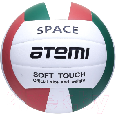 Мяч волейбольный Atemi Space (белый/зеленый/красный)