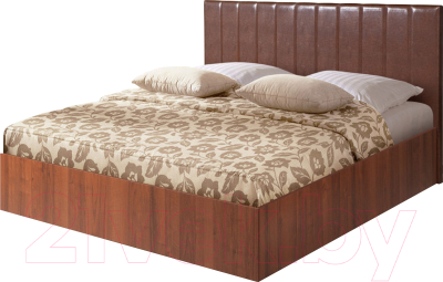 Двуспальная кровать Мебель-Парк Аврора 1 200x180 (темный)