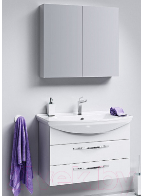 Шкаф с зеркалом для ванной Aqwella MC / МС.04.07/DS (дуб сонома)