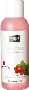 Жидкость для снятия лака Domix Green Земляника лесная без запаха ацетона (105мл)