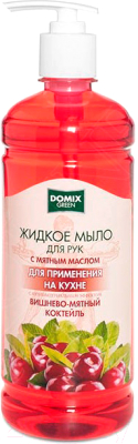 Мыло жидкое Domix Green Вишнево-мятный коктейль с мятным маслом (700мл)