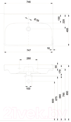 Умывальник Kolo Traffic L91175000 (75x48)