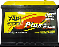 Автомобильный аккумулятор ZAP Plus 562 95 R+ (62 А/ч) - 
