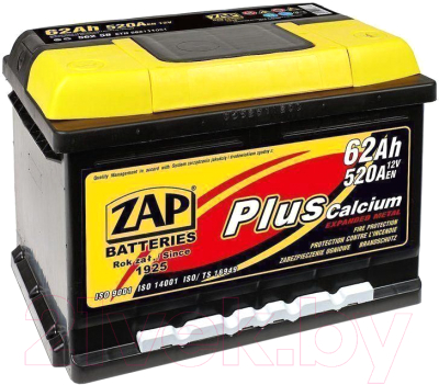 Автомобильный аккумулятор ZAP Plus R+ 562 98 (62 А/ч)