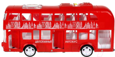 Автобус игрушечный Технопарк Двухэтажный / 2011B010-R