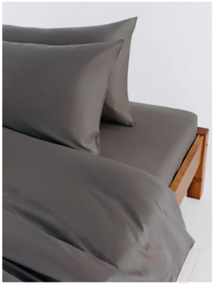 Комплект постельного белья GoodNight Scandi Сатин Евро King / 407943 (серый)