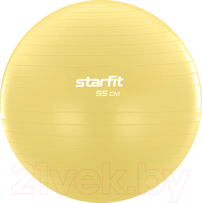 Фитбол гладкий Starfit GB-108 (желтый пастель, 55см)