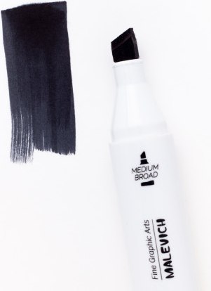 Маркер перманентный Малевичъ GrafArt Brush 190121 (черный)
