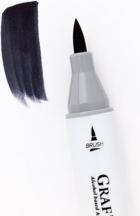 Маркер перманентный Малевичъ GrafArt Brush 190121 (черный)