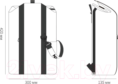 Рюкзак 90 Ninetygo Urban Eusing Backpack / 90BBPMT2010U-BK02 (черный)
