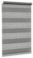 Рулонная штора Delfa Сантайм День-Ночь Роко МКД DN-43056 (68x160, серый) - 