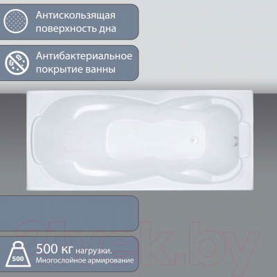 Ванна акриловая Triton Персей Экстра 190x90 (с ножками, сифоном и экраном)