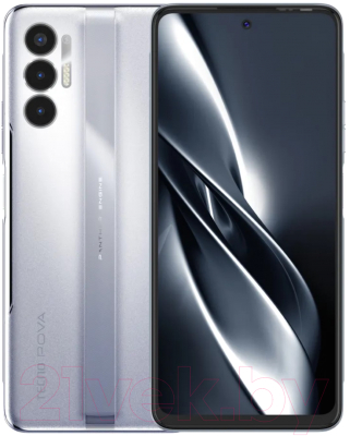 Изображение товара Смартфон Tecno Pova 3 6GB/128GB / LF7n (Tech Silver)