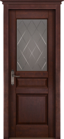 Дверь межкомнатная ОКА Валенсия ДЧ Ольха 40x200 (махагон) - 