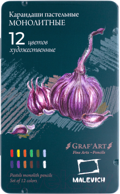Набор пастельных карандашей Малевичъ GrafArt / 810021 (12цв)