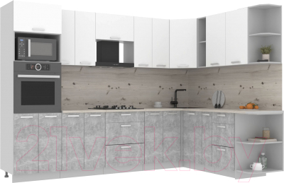 Кухонный гарнитур Интерлиния Мила Лайт 1.88x3.0 правая