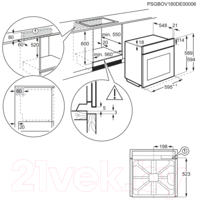 Электрический духовой шкаф Electrolux EOE7C31Z