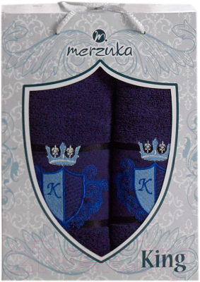 Набор полотенец Merzuka King 50x90/70x140 / 10544 (синий)