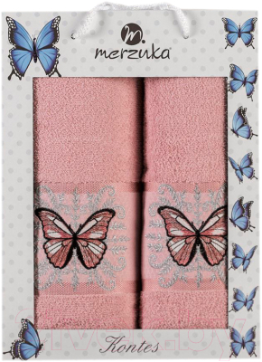 Набор полотенец Merzuka Kontes 50x90/70x140 / 11633 (розовый)