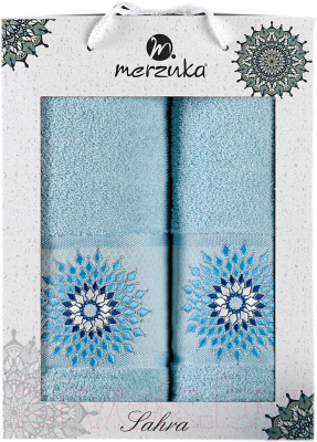 Набор полотенец Merzuka Sahra 50x90/70x140 / 11627 (бирюзовый)