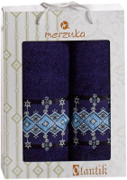 Набор полотенец Merzuka Otantic 50x90/70x140 / 10681 (синий) - 