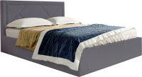 Двуспальная кровать Мебельград Сиеста Стандарт 160x200 (альба темно-серый) - 