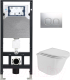 Унитаз подвесной с инсталляцией WeltWasser Amberg 506 + Telbach 004 GL-WT + Amberg RD-MT CR - 