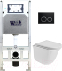 Унитаз подвесной с инсталляцией WeltWasser Amberg 506 ST+ Telbach 004 GL-WT+ Amberg RD-BL - 