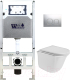 Унитаз подвесной с инсталляцией WeltWasser Amberg 506 ST+ Telbach 004 GL-WT+ Amberg RD-MT CR - 