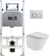 Унитаз подвесной с инсталляцией WeltWasser Amberg 506 ST+ Telbach 004 GL-WT+ Amberg RD-WT - 