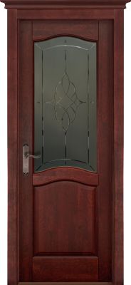 Дверь межкомнатная ОКА Лео ДО Ольха 70x200 (махагон)