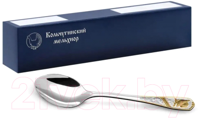 Чайная ложка Кольчугинский мельхиор №1 Глухарь / С214508