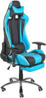 Кресло геймерское Меб-ФФ MF-6005 (черный/голубой) - 