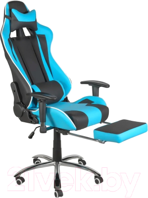 Кресло геймерское Меб-ФФ MF-6005 (черный/голубой)