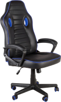 Кресло геймерское Меб-ФФ MF-3041 (черный/голубой) - 