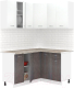 Готовая кухня Кортекс-мебель Корнелия Лира 1.5x1.3 (белый/береза/марсель) - 