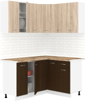 Готовая кухня Кортекс-мебель Корнелия Лира 1.5x1.3 (дуб сонома/венге/мадрид) - 